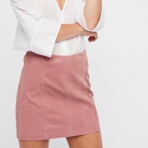 Pink leather skirt - free people